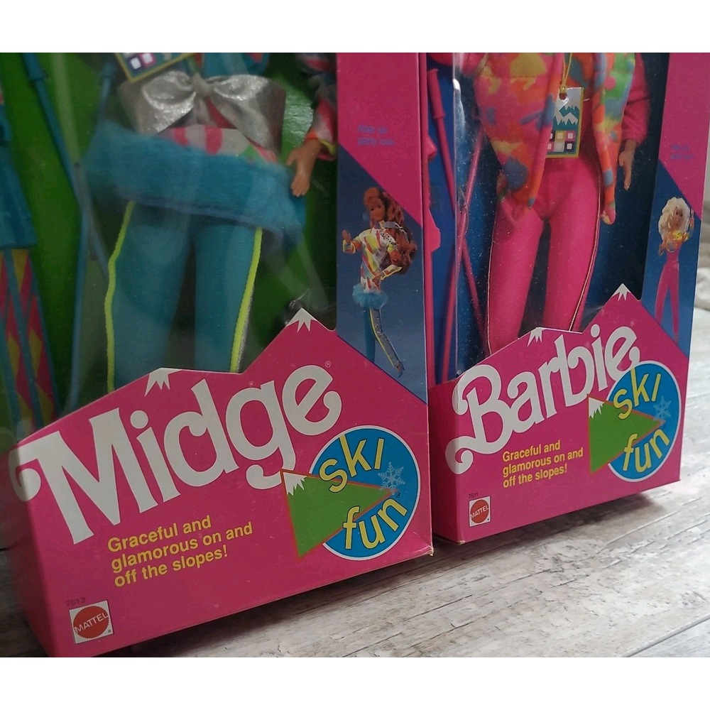 NEW IN BOXES VTG 1991 Ski Fun Barbie & Midge Dolls Mattel #7511 After Sky‎ Party - Picture 6 of 15